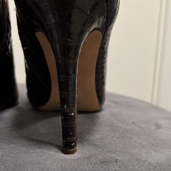 Vince Camuto suede/snakeskin booties - Picture 5 of 8